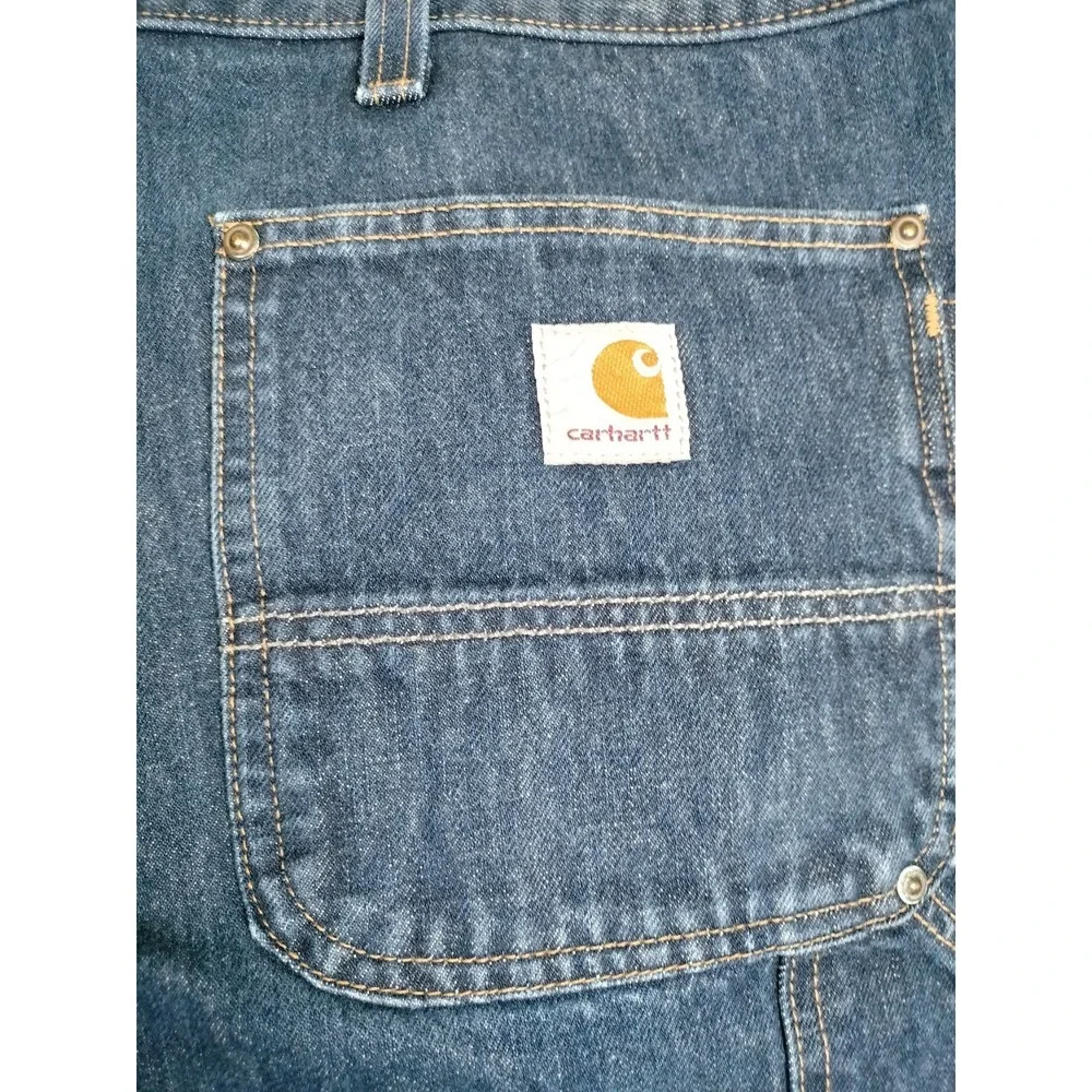 Carhartt Utility Logger Denim Jeans Men 42x32 (31)Relaxed Fit Rugged Flex